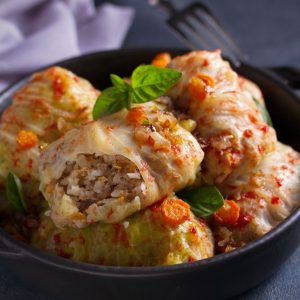 Голубці з рисом та м'ясом