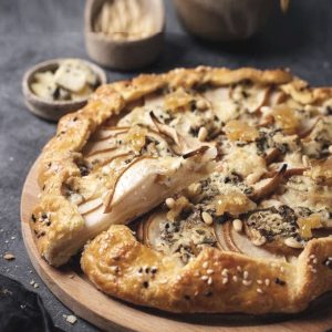 Галета (пиріг,кіш) з куркою грушою та горгонзолою